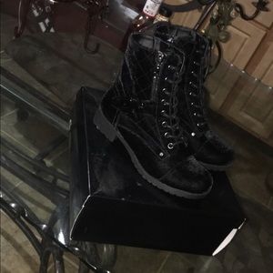 Velvet Combat boots